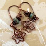 Davidka Star Of David Copper Wire Earrings With..